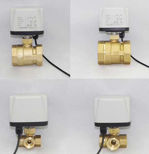 1PCS G1/2"DN15 Brass 3 Way DC12-24V Motorized Ball Valve T Type Electrical Valve - Picture 17 of 20