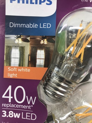 Philips A15 E26 Medium LED Soft White 3.8W 40 Watt Equivalent 2 Pack - Picture 5 of 7
