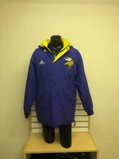 Minnesota Vikings Proline /Apex One purple stadium hooded Jacket  Large Nice!