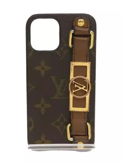 Brown Monogram LV Repurposed iPhone Case