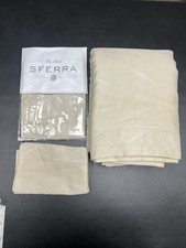 Sferra Piuma 3820 Sateen FULL / QUEEN Duvet Cover 2 Boudoir Shams Stone