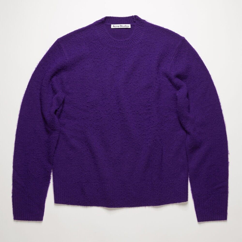 ACNE Studios Peele Pilled Cashmere Sweater Deep Purple ACNE Studios Peele Pilled Cashmere Sweater Deep Purple
