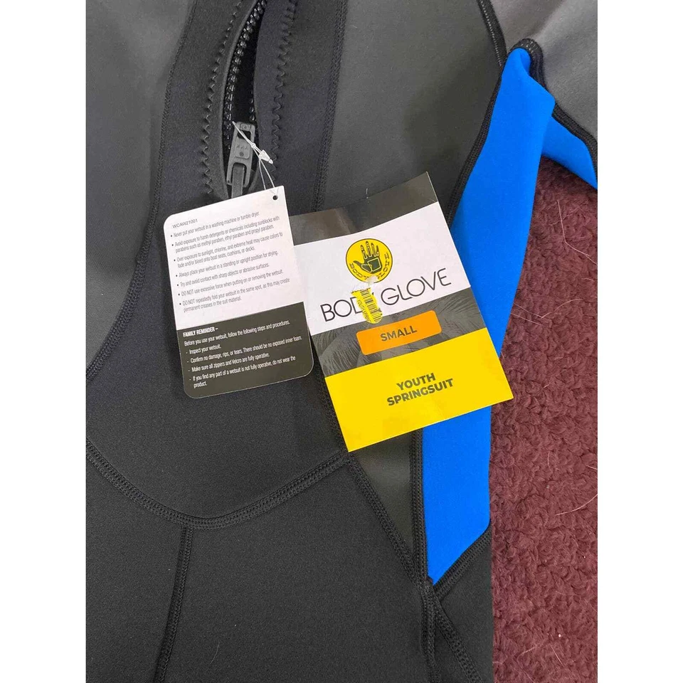 Nuevo Body Glove Juvenil Pequeño Springsuit con Etiquetas - Negro y Azul  Foto 2 de 4