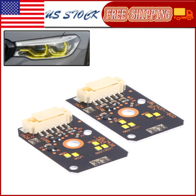Yellow DRL LED Boards Fit BMW F90 M5 G30 530i 540i M550iX Headlight Angel eyes