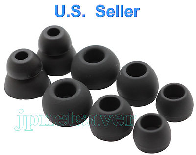 4 Pairs S/M/L, Cone Replacement Black Ear Gels for Monster Beats Powerbeats 2   