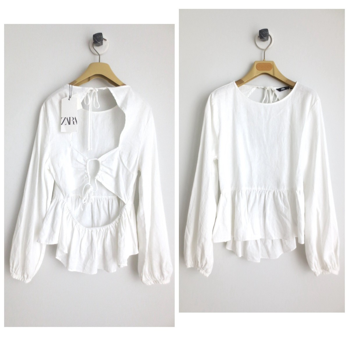NWT ZARA LINEN BLEND PEPLUM TOP OFF WHITE 8123/709 Sz-M | eBay NWT ZARA LINEN BLEND PEPLUM TOP OFF WHITE 8123/709 Sz-M | eBay