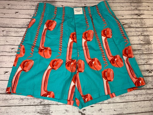 New Mens American Eagle Stretch Boxer Sz XSmall 26-28 Telephones - Picture 3 of 8