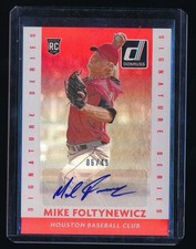 MIKE FOLTYNEWICZ 2015 DONRUSS SIGNATURE SERIES RED RC AUTO 06/49 *HOUSTON ASTROS