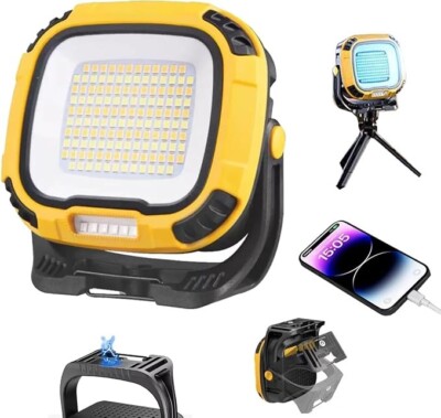 Tragbare wiederaufladbare LED Arbeitsleuchte - 180 LED Fluter, Powerbank Funktion