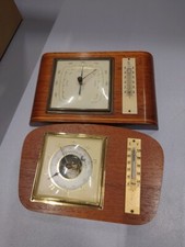 Lot De 2 Vintage Pêcheur Thermomètre Avec Baromètre Station Météo Ne Pas