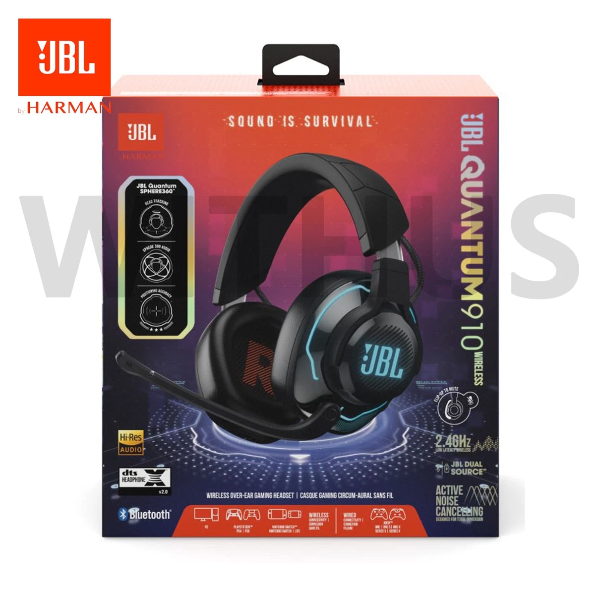 JBL Quantum 910 Wireless Gaming Headset with Active Noise Cancelling 2.4GHz