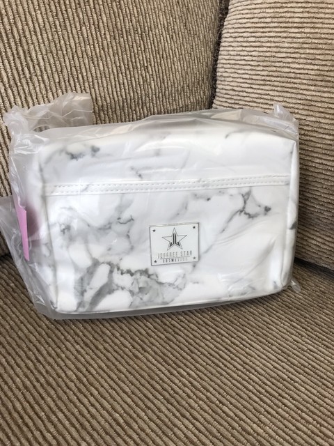 jeffree star black marble travel bolsa