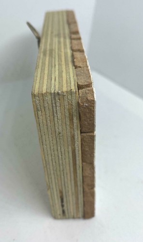 Vintage Handicraft Mosaic Ceramica Painting masterpiece Flower Wood Base 3"x4.5" - Picture 4 of 8
