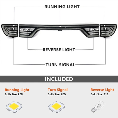 LED Tail Light Assy Liftgate Center Camera Hole Smoked Fit Dodge Durango 2014-22 - Imagen 8 de 12