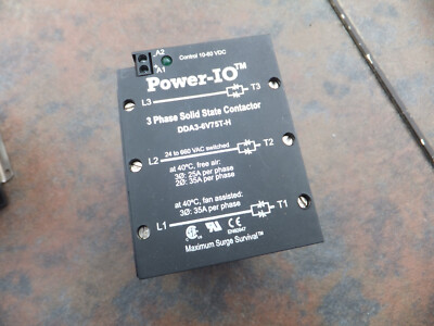 One Power-IO 3 Phase Solid State Contactor  DDA3-6V75T-H, 24 to 660 VAC Switched