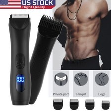 Electric Men Manscaping Pubic Hair Trimmer Waterproof Groin Ball Body Shaver