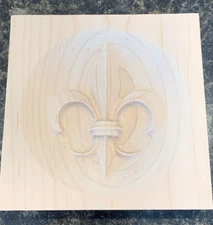 Fleur De Lys 3 Engraving Trim Wood, Corner Trim Block Door Trim Window Trim