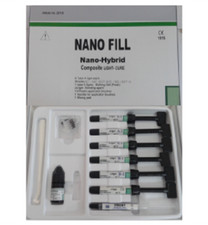 Ammdent Nano Fill Hybrid Light-Cure Composite Kit Dental 6 x 4.5gm Syringes