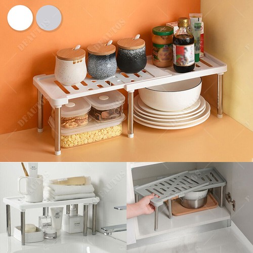 Unter Küchenspüle Regal Lagerung Verstellbarer Schrankregal Schrank Organizer DE - Bild 11 von 18