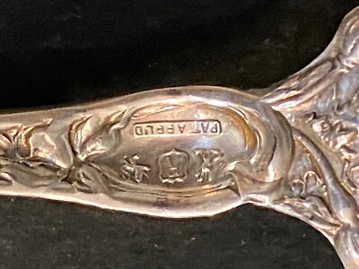 【リード＆バートン】純銀 スターリング／フォーク＆スプーン １組／Les six REED & BARTON LES SIX FLEUR STERLING FLATWARE 1 OVAL SOUP 7 1/2