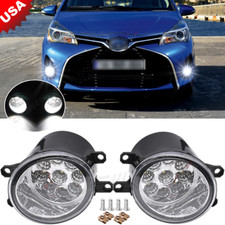 Pair Front Fog Lights Lamps Left And Right Side For Toyota Yaris 2007-2014