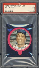 1973 Topps Candy Lids Willie Mays PSA 5 New York Mets HOF