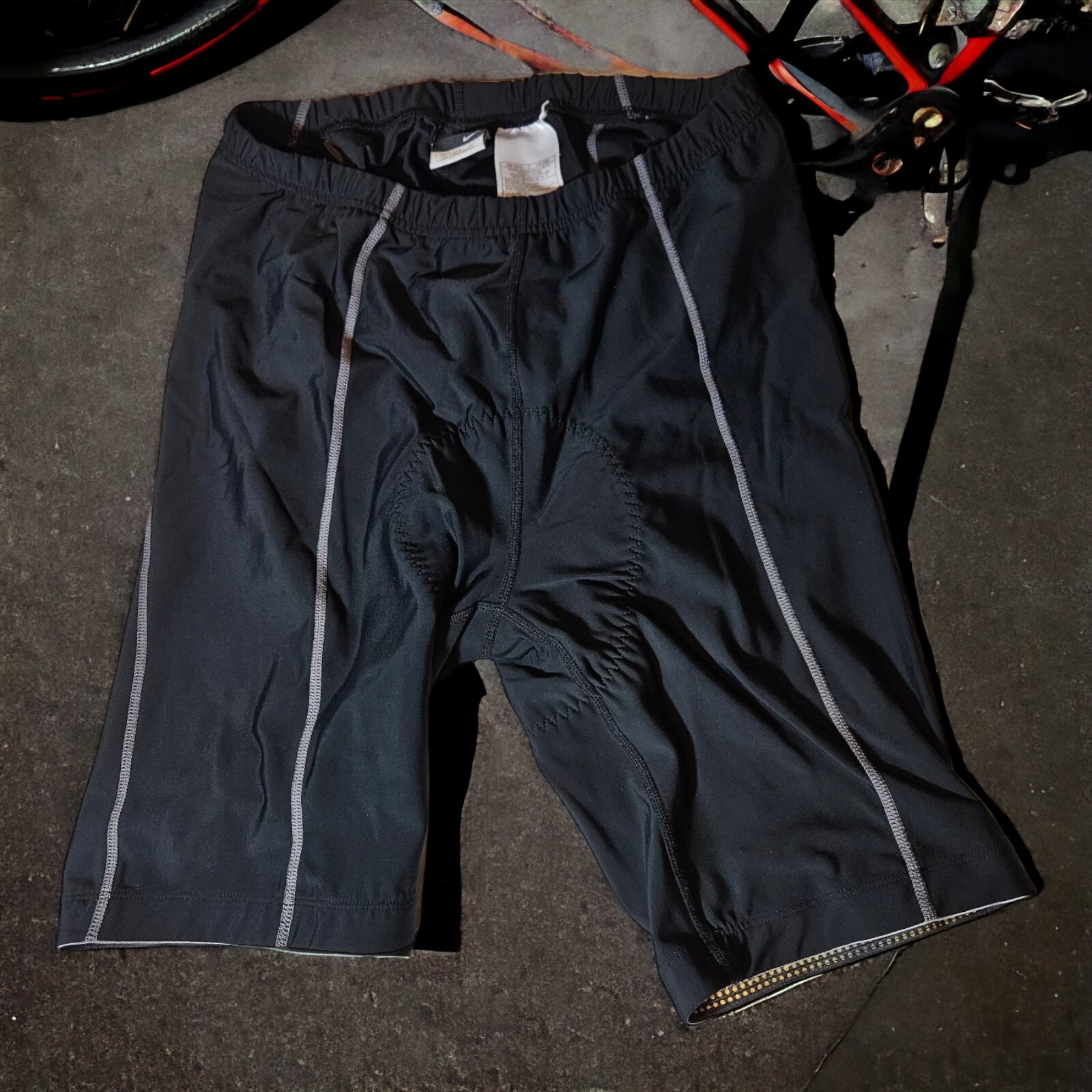Nike XL Biker Shorts with Padded Seat Black Nylon Spandex Cycling-image