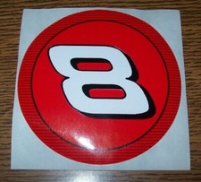 DALE EARNHARDT JR 8 3" ROUND DECAL STICKER -