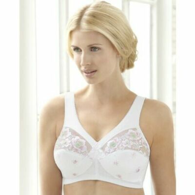 NEU Glamorise Magic Lift BH Weiß/Pink No Wire Soft Full Support MaxiCups 1015
