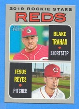 2019 Topps Heritage #36 Blake Trahan/Jesus Reyes Reds Rookie Stars
