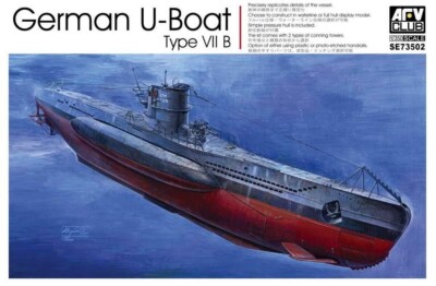 AFV-Club SE73502 Model Kit German U-Boat Type VII/B With ''EXTRA THIN CEMENT''