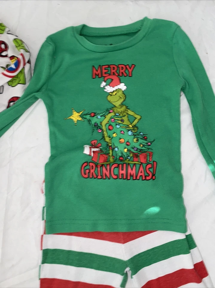 Lot of 2 Unisex Size 5 Pajamas But There More Like Size 4 Marvel & Dr. Seuss - Image 4 of 4