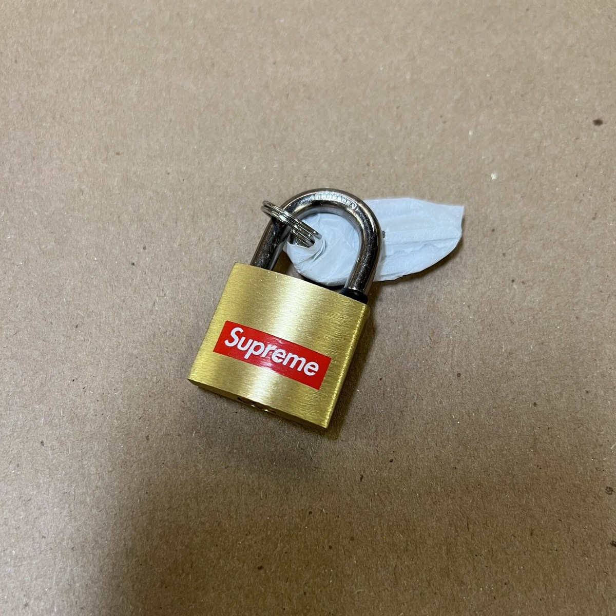 FW15 SUPREME Brass PADLOCK GOLD Box Logo Lockbox 2015 | eBay