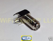 F TV Right Angle female jack center solder PCB mount RF connector ships from USA