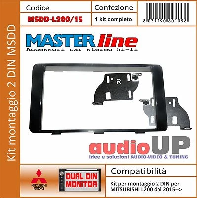 Stéréo Visage Set 2 din Mitsubishi L200 à Partir De 2015 - Adaptateur Et - Photo 1/2