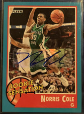 Norris Cole Cleveland State Basketball Fleer Retro Autograph Rookie Card Heat Rc. rookie card picture