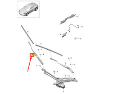PORSCHE 718 CAYMAN 982 Front Right Wiper Blade Arm RHD 99162813202 NEW GENUINE