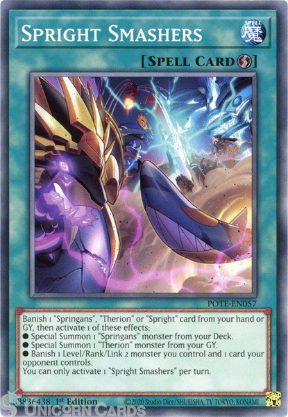 POTE-EN057 Spright Smashers Common 1st Edition Mint YuGiOh Card