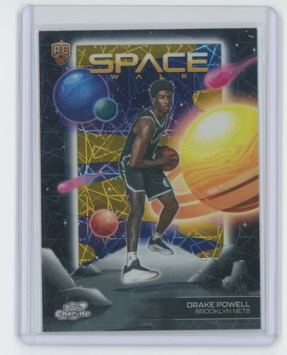 2025 Topps Cosmic Chrome Basketball Gold Interstellar Refractor Drake Powell #SW-11