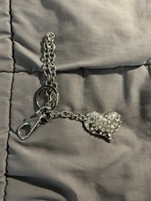 Keychain Ring With Heart Charm With Clasp Key Chain