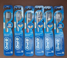 New, Sealed, Lot of 6 Oral B Crossaction Deep Reach Manual Toothbrushes Soft