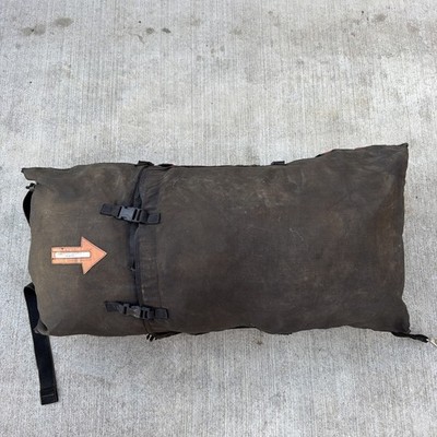Military Snowgoose 22 Ground Launch Cargo Parachute W/ Bag, Lines, Shackles Gray