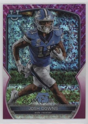 2022 Bowman U Chrome Fuchsia Mini-Diamond Refractor 99/150 Josh Downs #30 1e1b