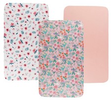 Bassinet Sheet Set 3 Pack 32" x 19" Compatible with Mika Micky, Baby Deligh...