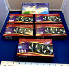 Bulk Lot 6 Sets  Clear Bulb String Lights with Green Cords 20 & 35 Count Xmas