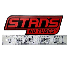 STANS No Tubes 8" Sticker - Vinyl Decal - Mountain Road CX Bike Red Black Logo