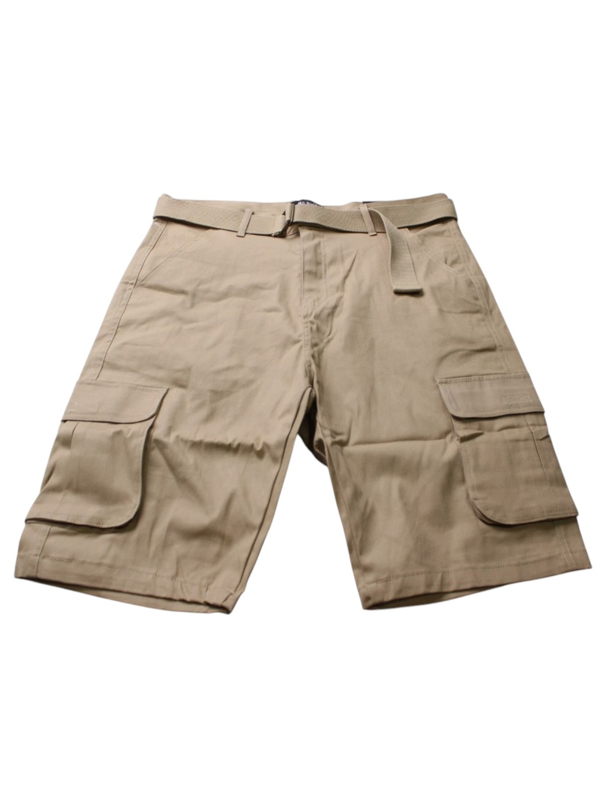 Blu Rock Mens Regular fit Cargo Shorts 34 Beige Solid