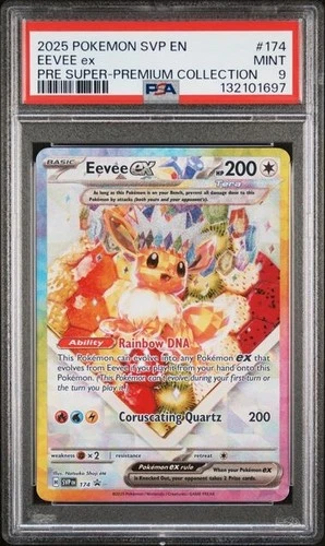 2025 POKEMON SVP EN EEVEE EX #174  PRE SUPER-PREMIUM COLLECTION PSA 9