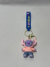 Disney Stitch Pink 3D Keychain Pendant, Cute Travel Accessories U.S. Stock