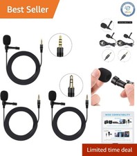 Lightweight Lavalier Mic Trio - Hands-Free Recording for YouTube Video Calls